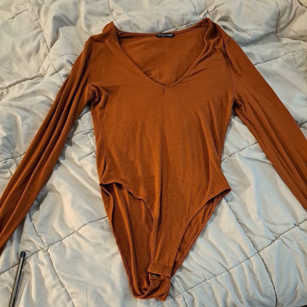 V neck body suit